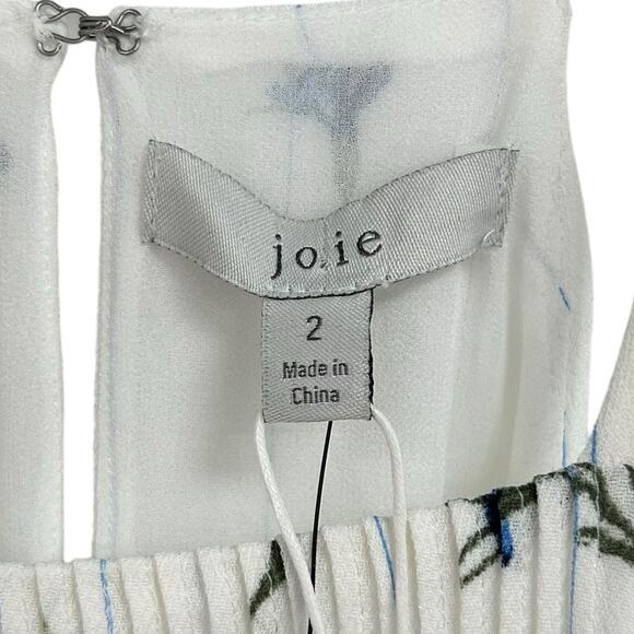NWT Joie Porcelain Lamberta High Low Floral Print Sleeveless Dress 2 - Picture 3 of 7
